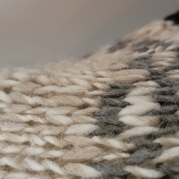 TELLURIDE CLOTHING CO. Wool Blend Snowflake Open Knit Boho Retro Long Cardigan S - Picture 8 of 8